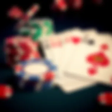 Close-up of the vibrant chips and cards used in the Trio game