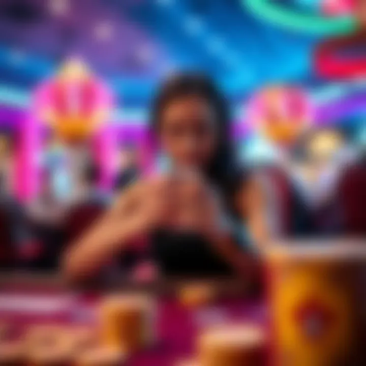 Engaging Virtual Casino Gameplay A vibrant scene of virtual casino gameplay