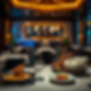 Gourmet Dining Experience at Win Star Resort Elegant dining setting featuring gourmet dishes