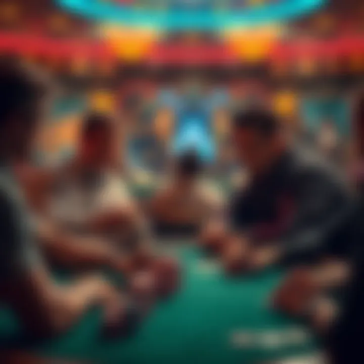 Strategic Mindset in Poker An illustration representing the strategic mindset of poker players during a game.