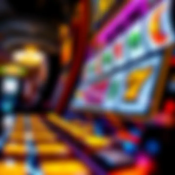 Close-Up of Slot Machine Gameplay Mechanics Close-up of slot machine gameplay mechanics