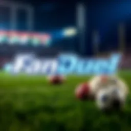 FanDuel logo and Super Bowl imagery