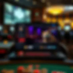 A digital screen displaying Foxwoods online platform interface