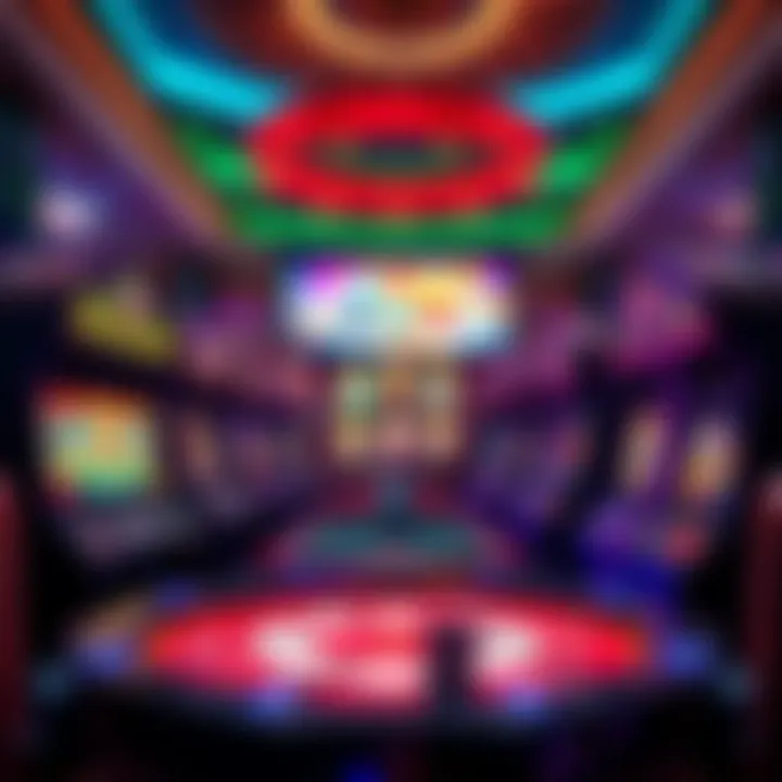 Diverse Gaming Options at Foxwoods Resort Casino A vibrant representation of various online games available at Foxwoods