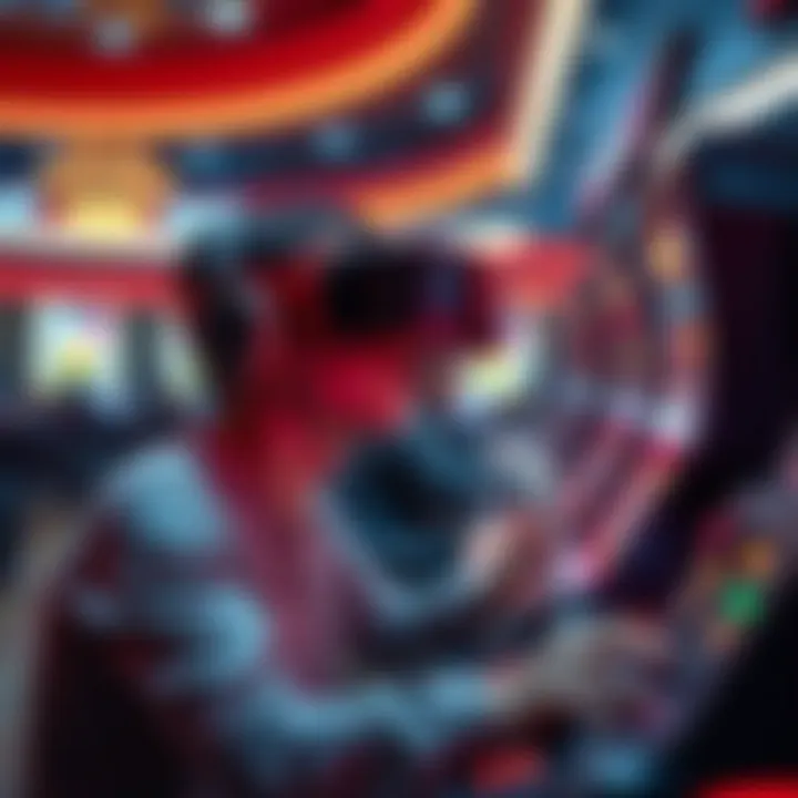 A futuristic depiction of virtual reality enhancing the slot gaming experience