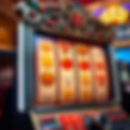 An intricate Asian-themed slot machine showcasing cultural symbols