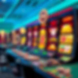 Vibrant casino game interface showcasing a variety of slots and table games.