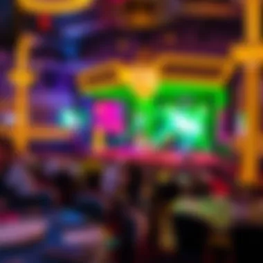 Entertainment stage hosting live performances and events