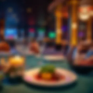 Exquisite Dining at Graton Casino Elegant dining setup featuring a gourmet meal at Graton Casino