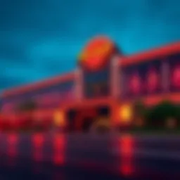 Exterior view of Hard Rock Casino Bakersfield showcasing its iconic design