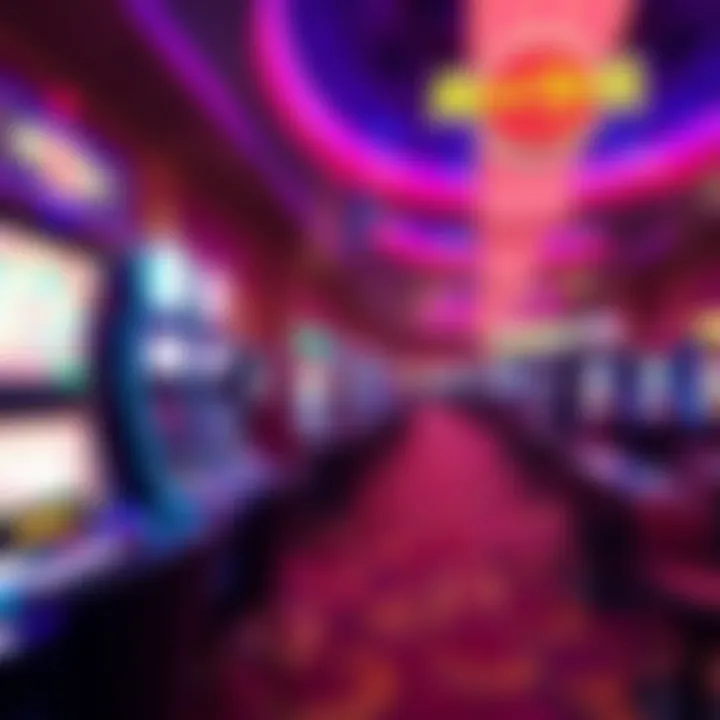 Vibrant Gaming Area at Hard Rock Casino Bakersfield Interior gaming area filled with various slot machines and gaming tables