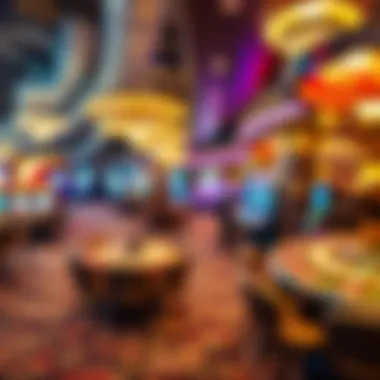 Casino Excitement with Designated Smoking Areas Gleaming casino floor with designated smoking sections