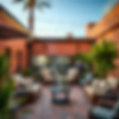 Relaxing Outdoor Smoking Spaces Available Outdoor smoking area at a Las Vegas hotel