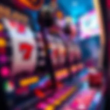 Visual representation of slot machine mechanics