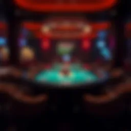 Dynamic poker table lighting creating an engaging atmosphere