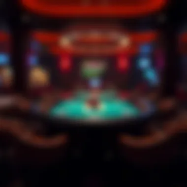 Dynamic poker table lighting creating an engaging atmosphere