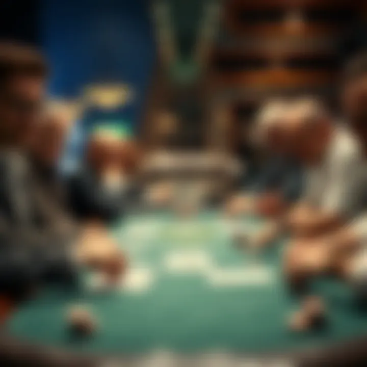 A strategic bidding table with players engaged in the game