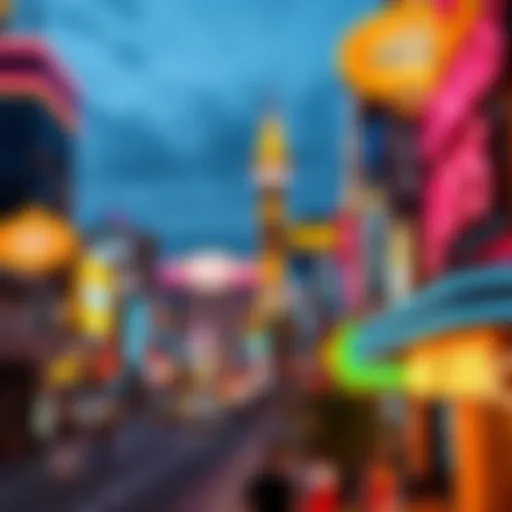 Vibrant Las Vegas Strip on March 21 A vibrant view of Las Vegas Strip during March 21 events