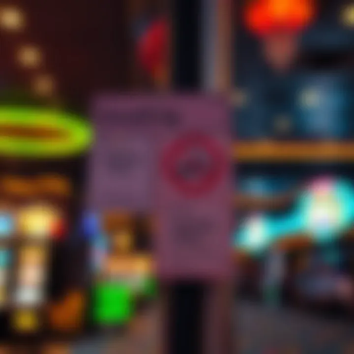 Clear Smoking Policy Signage at Casino Signs indicating smoking policies at a casino entrance.