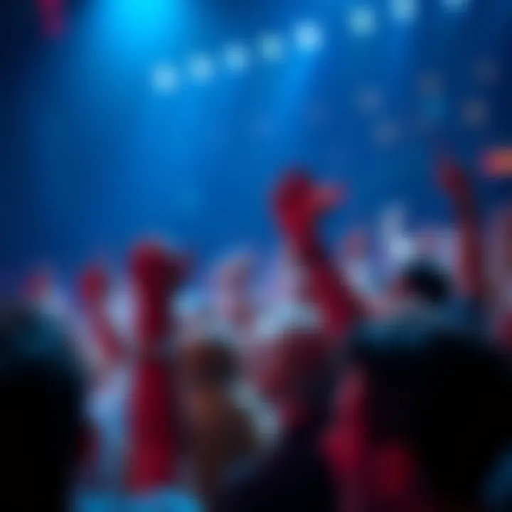 Enthusiastic Crowd at the Concert A close-up of a crowd enjoying a live music performance, evoking feelings of excitement and togetherness.