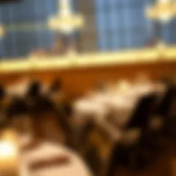 Elegant dining setup at Mandalay Bay