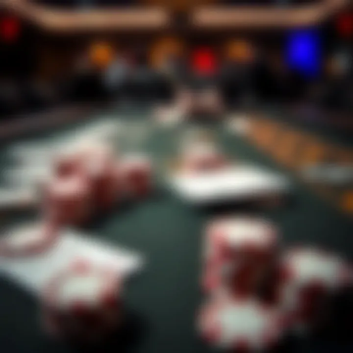 Texas Hold'em Game Setup Texas Hold'em game setup with cards and chips