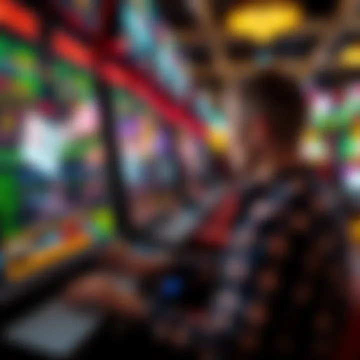 Analyzing Trends for Better Outcomes Player analyzing data trends on a digital display