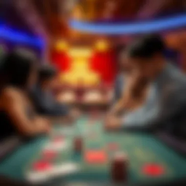 A group of players enjoying a game of mini baccarat.