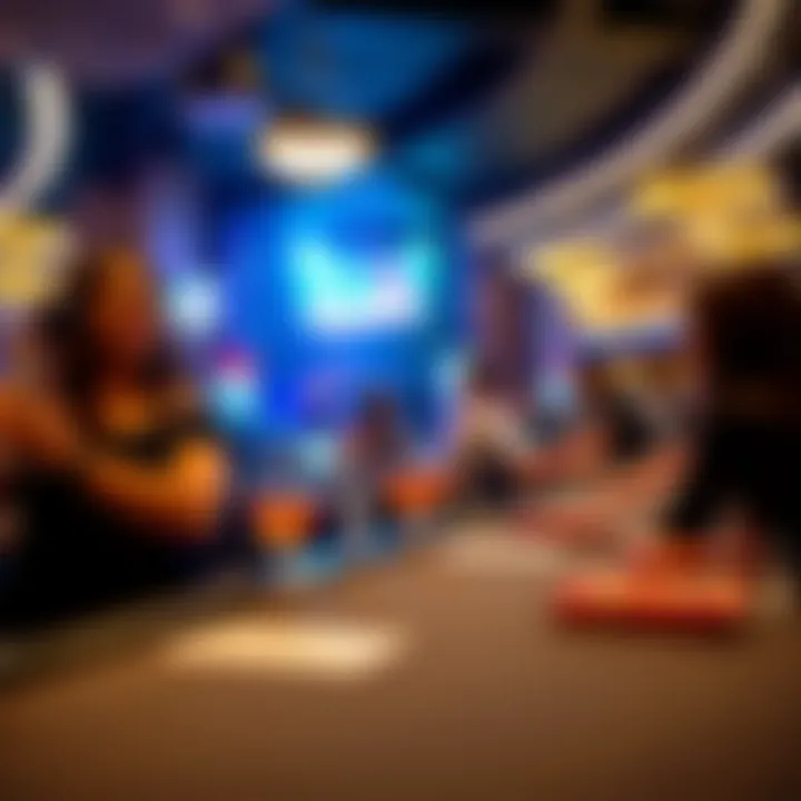 Vibrant atmosphere with guests enjoying live entertainment