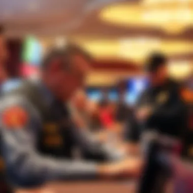 Security Personnel Training at Motor City Casino Trained security personnel engaged in monitoring activities