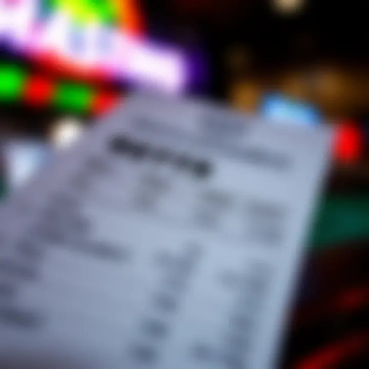 Betting Ticket Close-Up A close-up of a betting ticket showcasing odds and selections