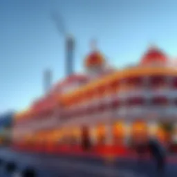 Exterior view of the Colorado Belle Hotel showcasing its unique paddleboat design.