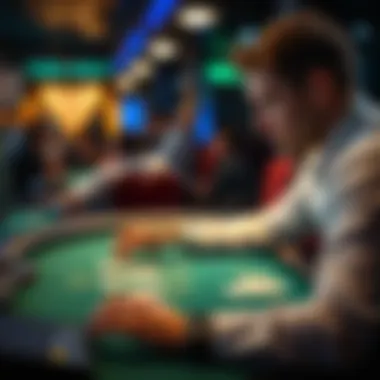 Engaged in Online Blackjack Gameplay A player immersed in an online blackjack game with focused concentration