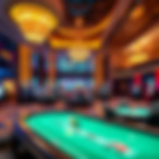 Elegant interior of a New York casino resort showcasing luxury and entertainment