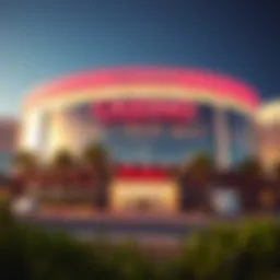 Exterior view of the new casino showcasing its modern architecture