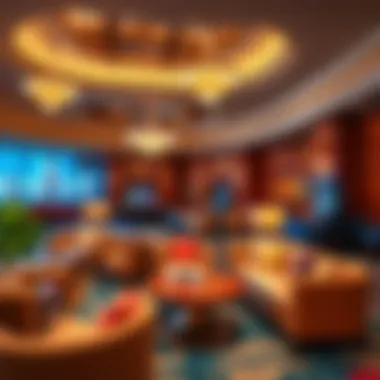 Luxurious Amenities in Pala Casino Lobby Amenities available in the Pala Casino lobby, highlighting luxury and comfort