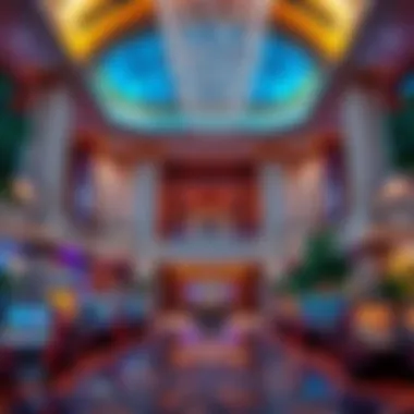 Architectural Elegance of Pala Casino Lobby Elegant design of the Pala Casino lobby showcasing modern architecture