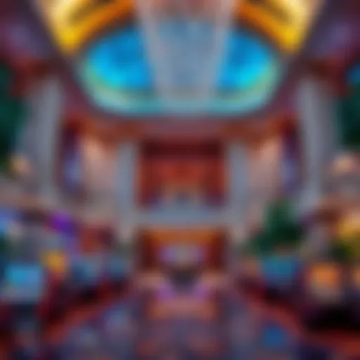 Architectural Elegance of Pala Casino Lobby Elegant design of the Pala Casino lobby showcasing modern architecture