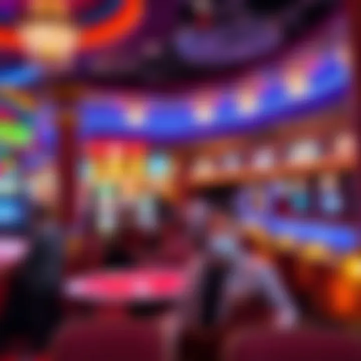 Engaging Customer Interactions in Pala Casino Lobby A vibrant atmosphere in the Pala Casino lobby with interactive customer engagement