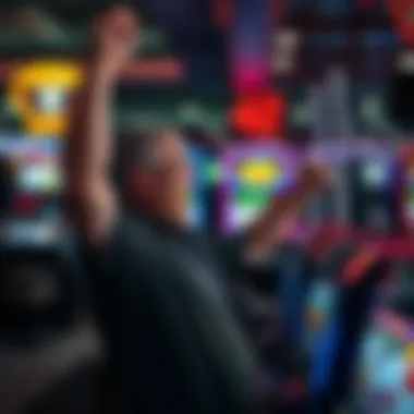 Victory Moment at the Slots Player celebrating a big win on a slot machine