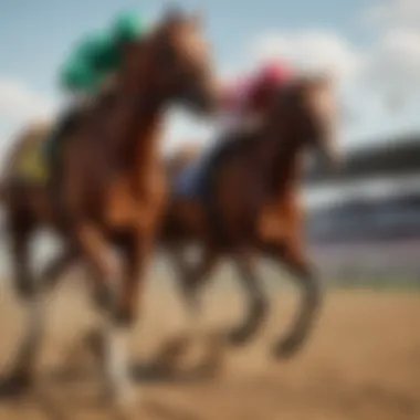 The Dynamic Duo: Jockey and Horse at Preakness Detailed view of a jockey and horse on the track