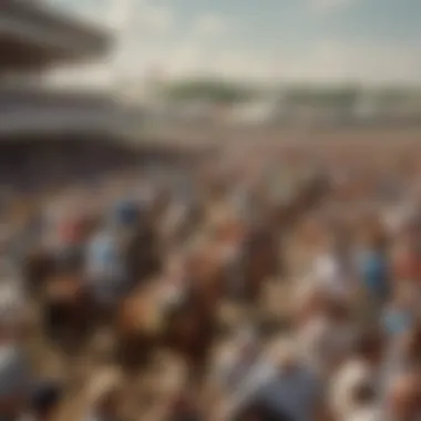 The Excitement of the Crowd: A Preakness Tradition Spectators enjoying the thrill of the race