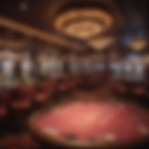 Cozy interior of a small casino showcasing vibrant decor and intimate gaming spaces.