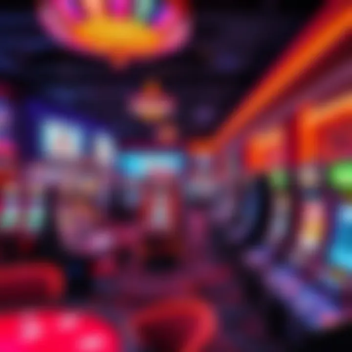 Vibrant Gaming Experience at Stardust Casino Interior gaming area filled with diverse slot machines and gaming tables