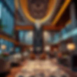 Elegant hotel lobby showcasing luxurious decor