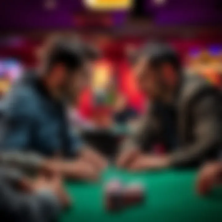 Two players engaged in a tense face-off