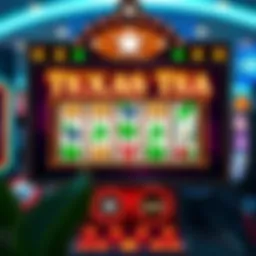 Illustration of the Texas Tea slot game interface