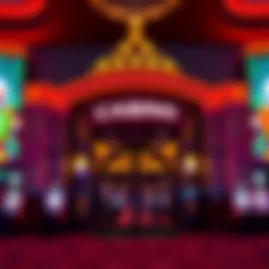 Vibrant Casino Entrance Elegant casino entrance showcasing vibrant atmosphere