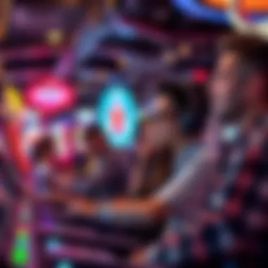 Engaged Players in the Gaming Environment Enthusiastic players engaged in interactive video gaming experiences.