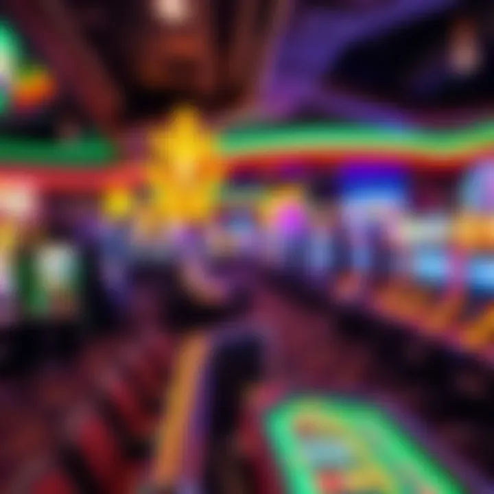 Vibrant Gaming Atmosphere at The Mill Casino Exciting gaming floor inside The Mill Casino with vibrant atmosphere